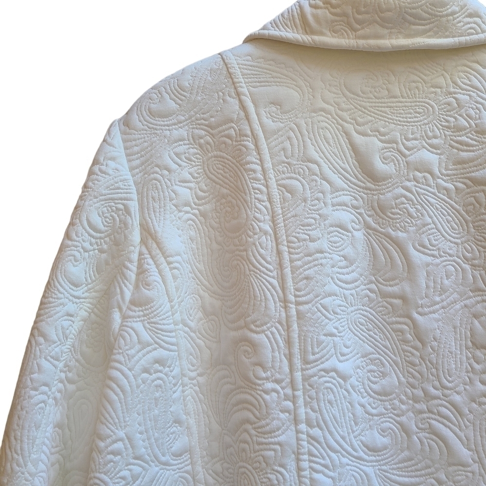 Quilted Zip Front Jacket with Lace Cuff, Size 28W - Picture 5 of 12
